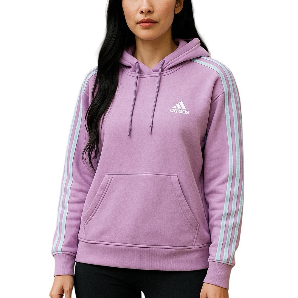 NWT Adidas Women's Pink Purple Hoodie Sz Small Sweatshirt Active Gym Lounge
